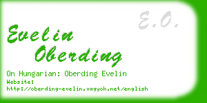 evelin oberding business card
